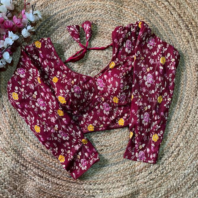 Rk Silk Designer Kashmiri work Full Sleeves Blouse Wholesale Online
